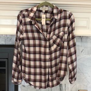 Cloth and Stone plaid button down